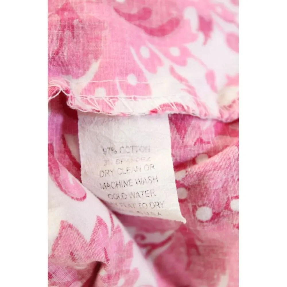 Golftini Womens Cotton Floral Print A Line Skort Pink Size 0